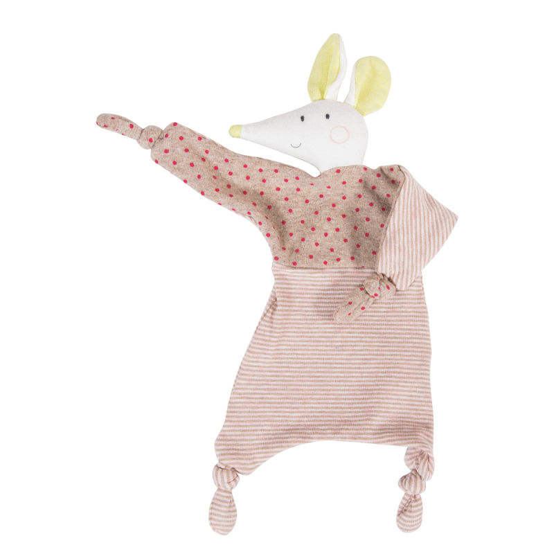  les petits dodos nine the mouse baby comforter pink green 